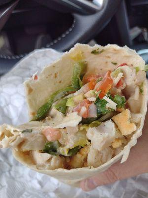 MTO chicken burrito - excellent