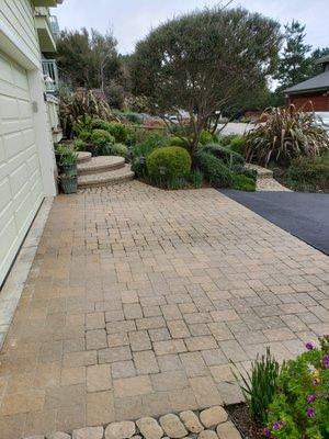 Driveway pavers and steps