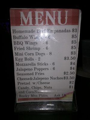 Their menu