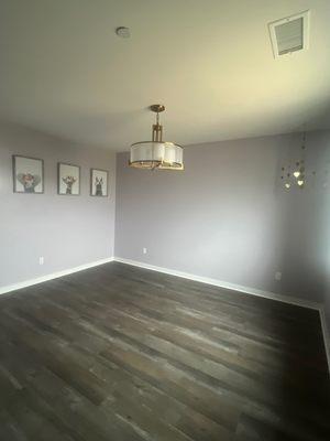 Floors, baseboard and quarter rounds