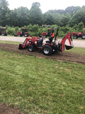 Mahindra Tractors, UTV's
Spartan and Hustler Zero Turn Mowers
Gehl Construction 
Paving Equipment