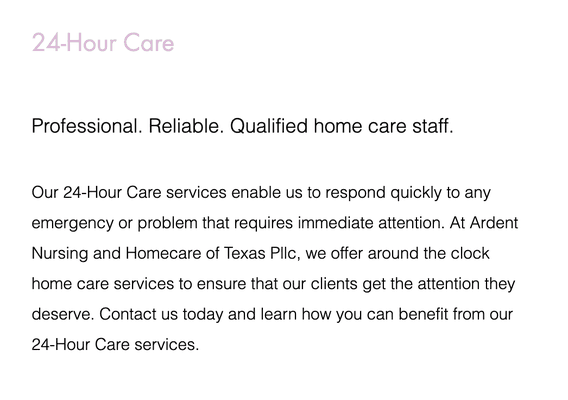 Professional. Reliable. Qualified home care staff.