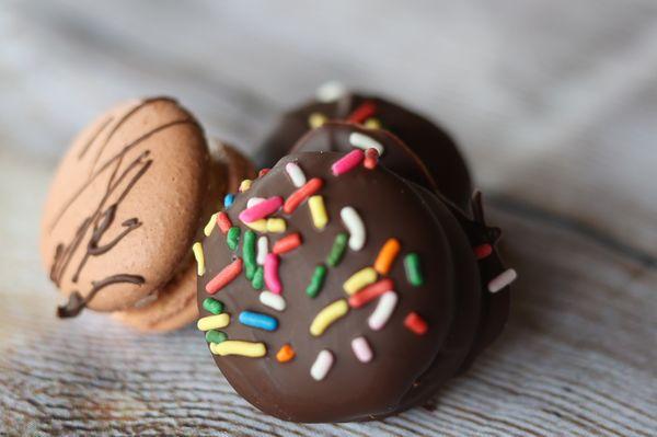 Chocolate Covered Macarons