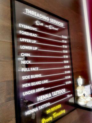 Price List