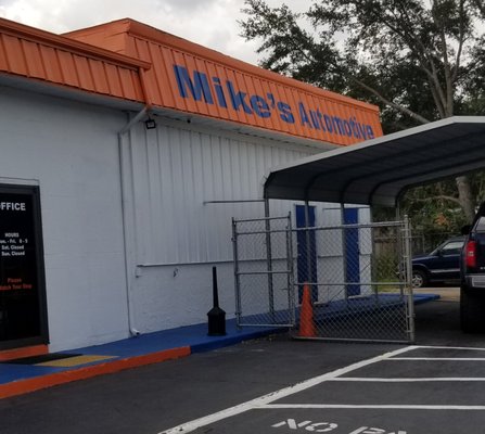 Side area, cleanest restrooms in the auto business!