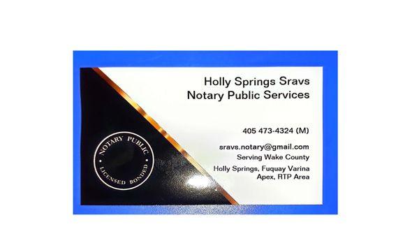 Holly Springs Sravs Notary Services