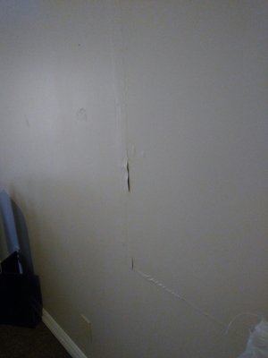 Walls n my room are coming apart where the water is sitting