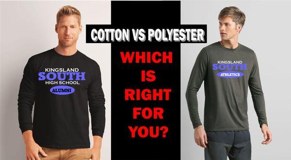 Cotton versus Polyester - which shirt is find with you. Discover custom t-shirts are Kirkwood Trading Company