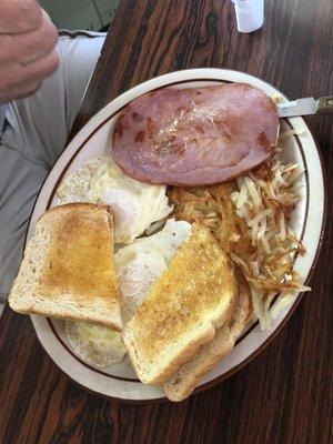 Hubbys huge breakfast