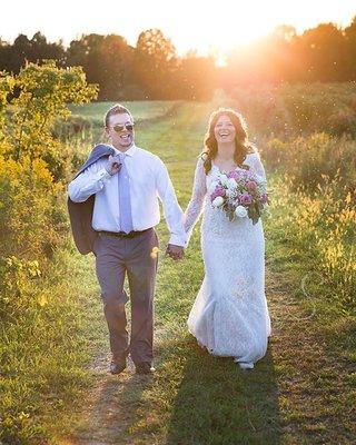 The happy couple in Hidden Vinyard, Mi