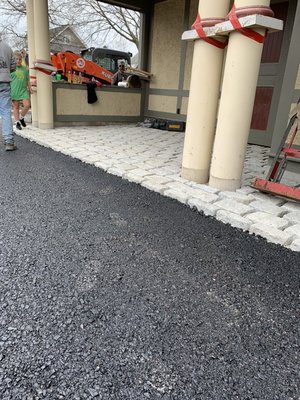 Cobblestone entrance