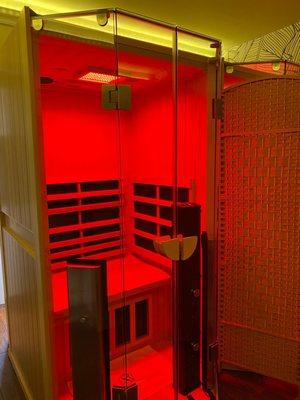 Red light therapy sauna