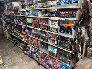 We have on average over 300 die cast cars in stock, every era and scale from 1:64 to 1:18. Something for everyone.