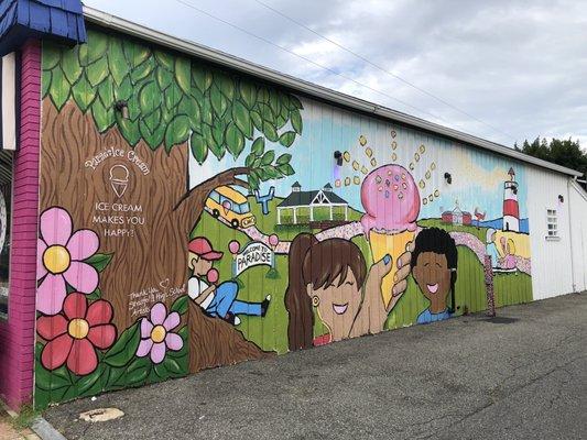 Pretty mural made by high school students