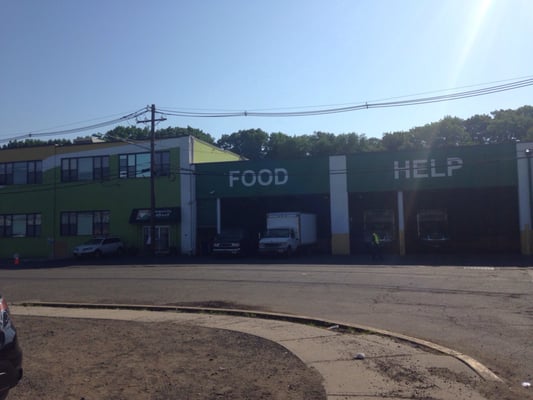 Walk to the end of the road and the food bank is there