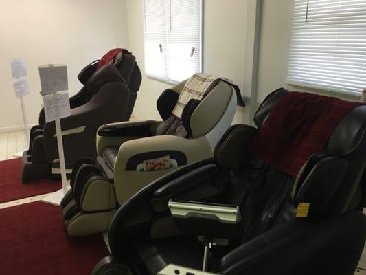 They have massage chairs! :D