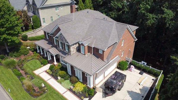 New roof covered by homeowners insurance company.