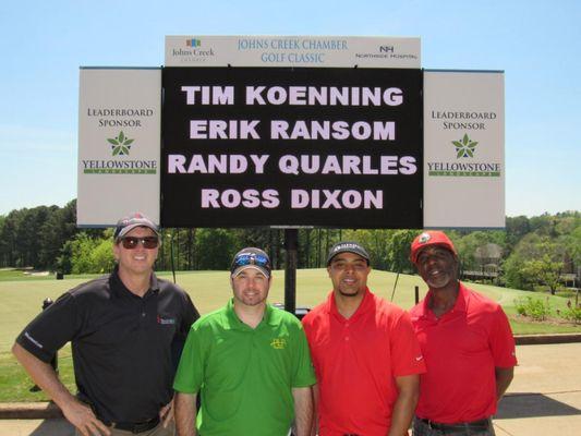 Sponsor Billboard from Johns Creek Chamber of Commerce Golf Classic 2017