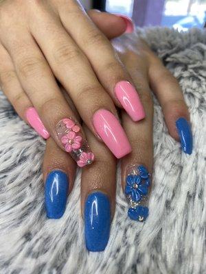 3D nail art with stones