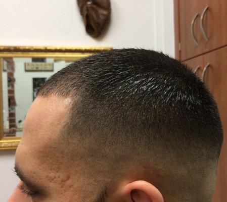 Straight razor fade.