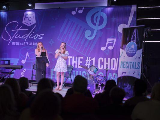 Students performing at recital