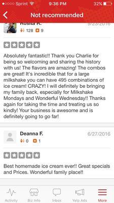 It sure would be great if Yelp showed all the reviews. Thank you everyone for all the kind words!