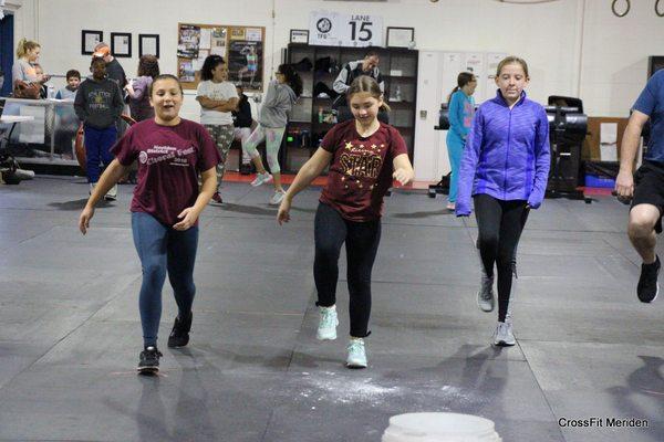 CrossFit Meriden Kids Class warming up