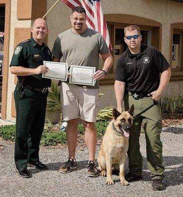 Giving support to Baker County K-9 program.