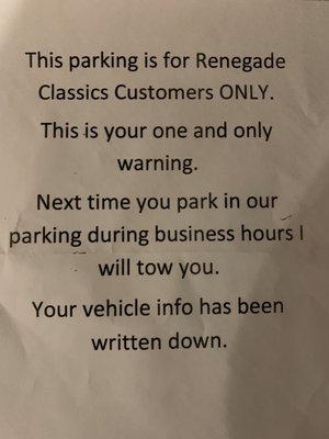 Wow, not very friendly! Sorry I took up one of your spaces 20 minutes before closing. I will stay away from this place!