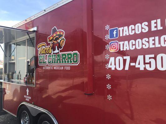 The shiny red taco truck!