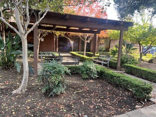 Outdoor Pergola Seating Area