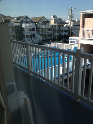 A view from our second floor room, assuming this is where the pool used to be