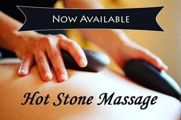 We also offer hot stones massage