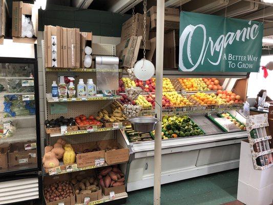 Organic produce area