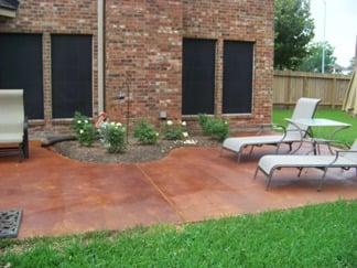 Custom rust stained patio