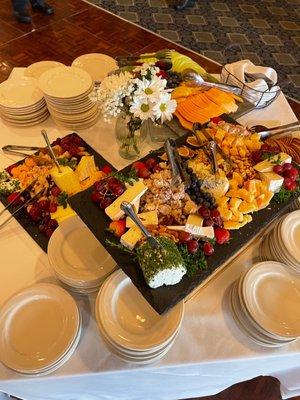 Cheese board during cocktail hour