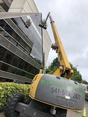 Cleaning the Hult Center