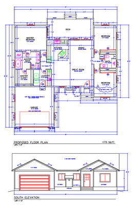 The floor plan for the addition