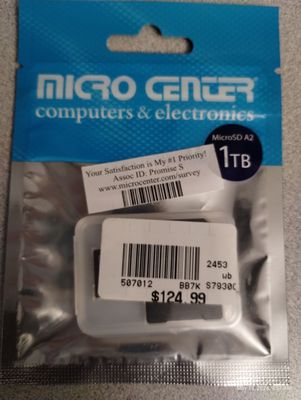 $125.00 dollars for a single 1 TB SD card.