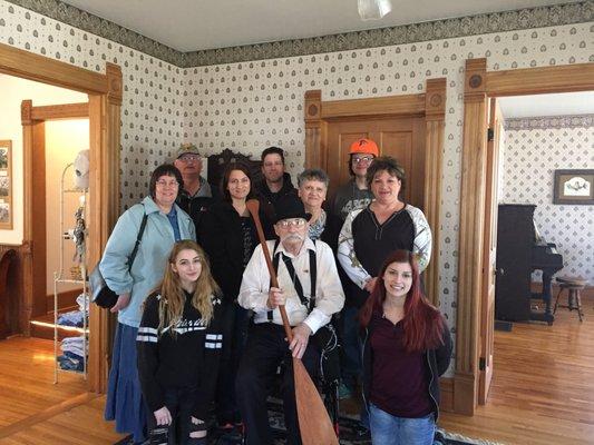 This family set up a tour on a Saturday.  The house is open on Sunday afternoons between 1 and 4 p.m.