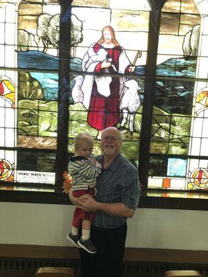 Pastor Jim Harper & his grandson Donnelly visiting from Hawaii