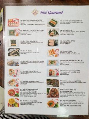 Front menu