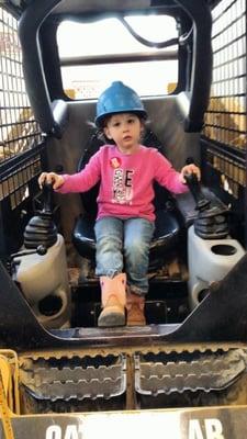 Our granddaughter likes to pretend she is helping her grandpa on a job.  Your never too young to learn the business!