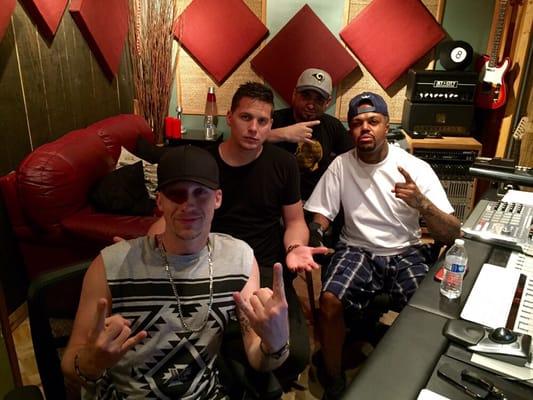 Working with LNY TNZ & DJ Paul in our Studio A.