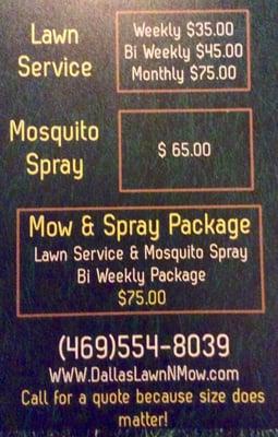 Awesome family owned local Lawn experts. Thought I could share a couple of there deals.