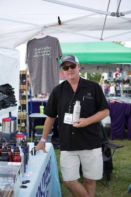 In my SWAGtent at Gettysburg Wine Festival.