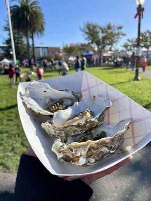 Barbequed oysters $7.50 for 3. IG: @_emwong_