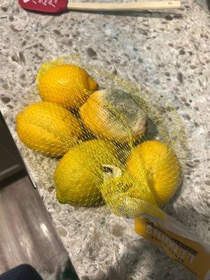 Moldy lemons in my pick up order.