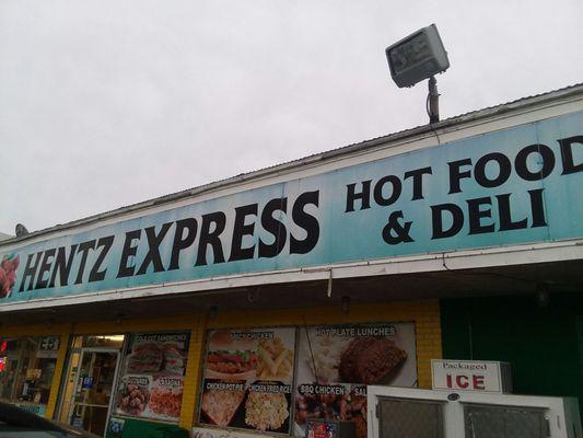 Sign for Hentz Express.