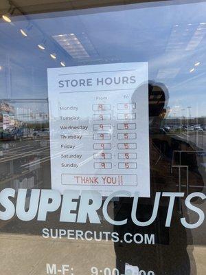 New hours